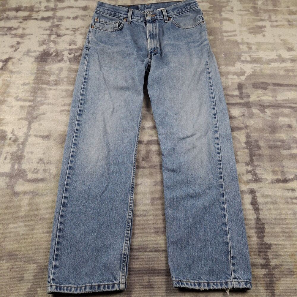 Levis 505 Vintage Jeans 34x30 Made in USA Regular Fit Light Wash Blue Denim Y2K